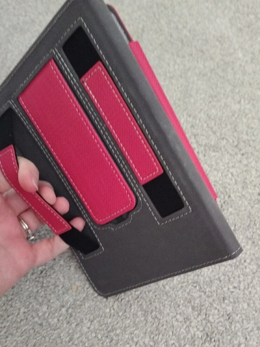 Universal Pink Tablet Cover with Brown Accent